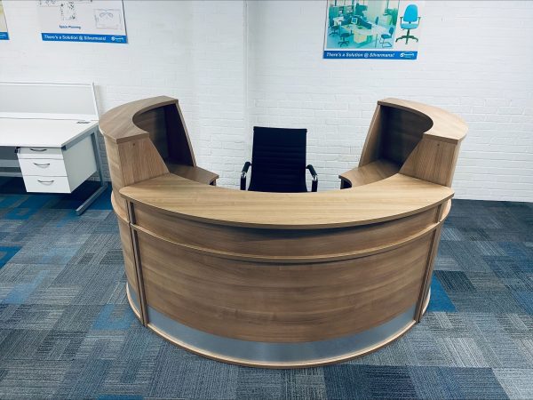 reception desk with office chair