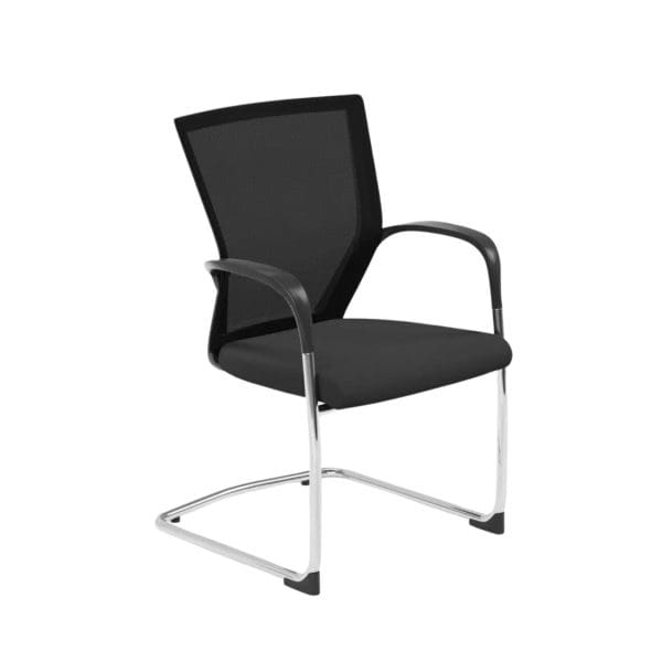 Black mesh office chair.