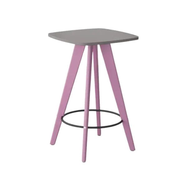 Evolve - Poseur Height Meeting Tables with RAL Painted Legs - Shaped Square