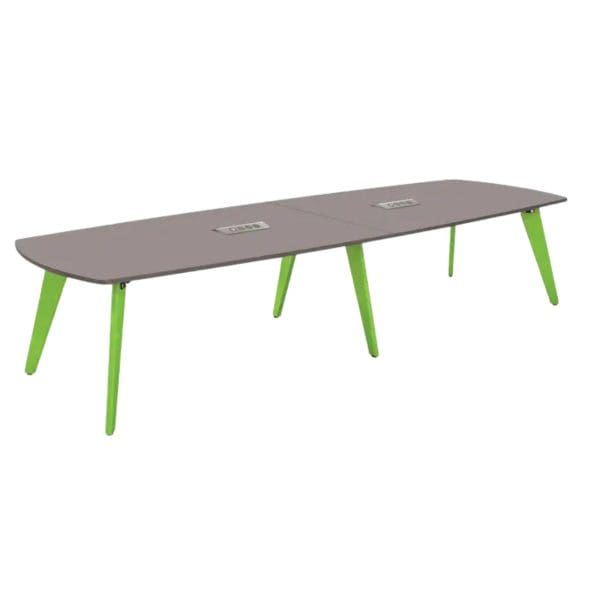 Evolve - Boat Shaped Tables with RAL Painted Legs