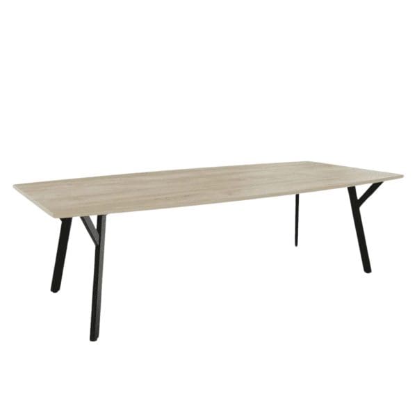 Boardroom Table Angled Y Leg Boat Shaped 1200mm Deep