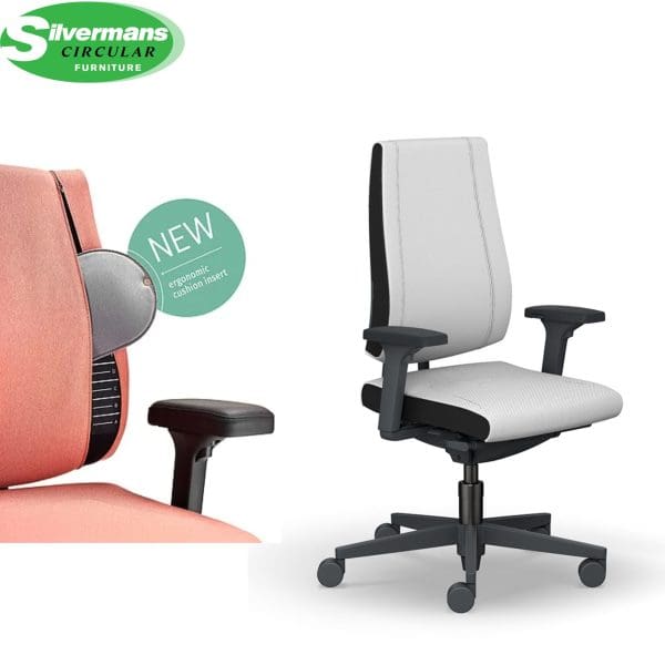 Ergonomic office chair in black, featuring the Dot+ ID design, offering superior comfort