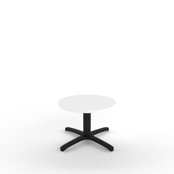 LCT601/WH - 600 DIAMETER WHITE ROUND TOP TABLE WITH BLACK 4 STAR BASE