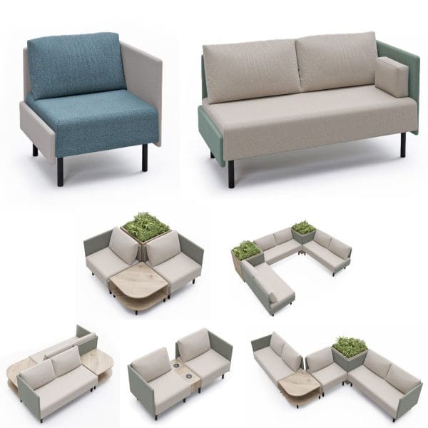 Lounge - 1 & 2 Person Low Back Sofas