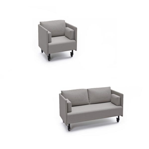 mobile sofa, office sofa, waiting room seating, flexible seating, Silvermans Office Furniture