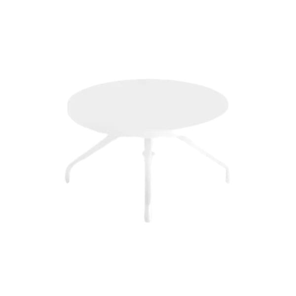 LCT604/WH - 600 DIAMETER WHITE ROUND TOP TABLE WITH WHITE PYRAMID BASE