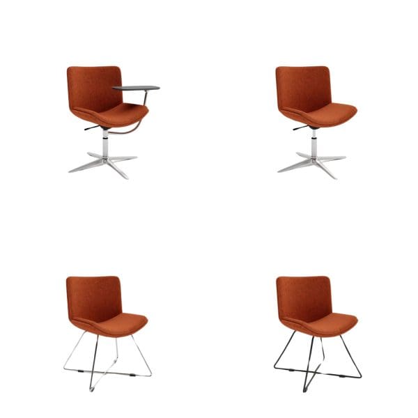 Modern design meets ergonomic comfort in this collection of stylish and adaptable chairs.