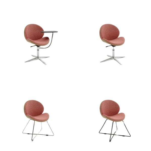 Versatile modern chair with different base options.