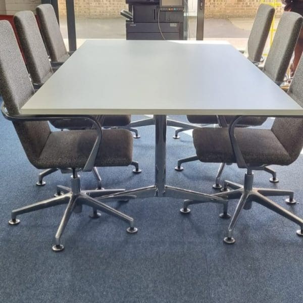 240x120 White Refurbished Meeting Table