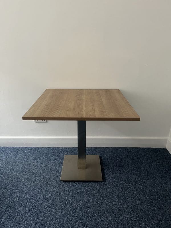 800 Square Table On Apollo Square Stainless Steel Base - Santiago Cherry