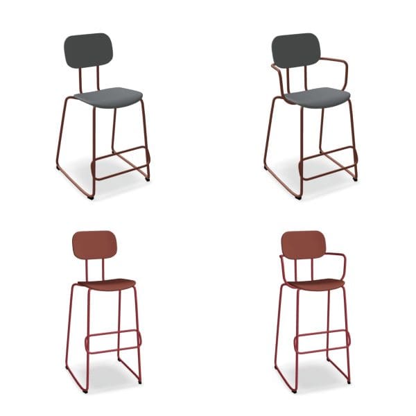 New School - Upholstered High Stool